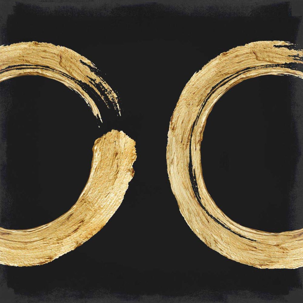 Gold Zen Circle on Black II