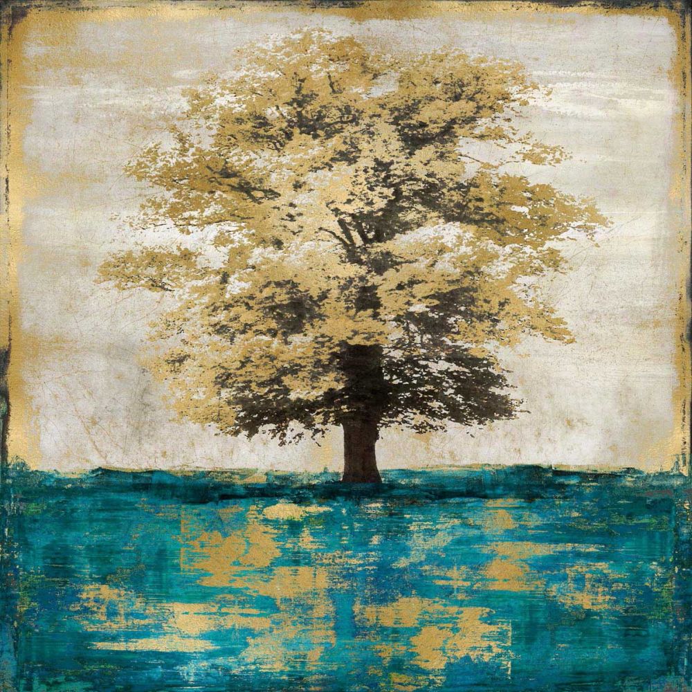 Stately - Aqua with Gold