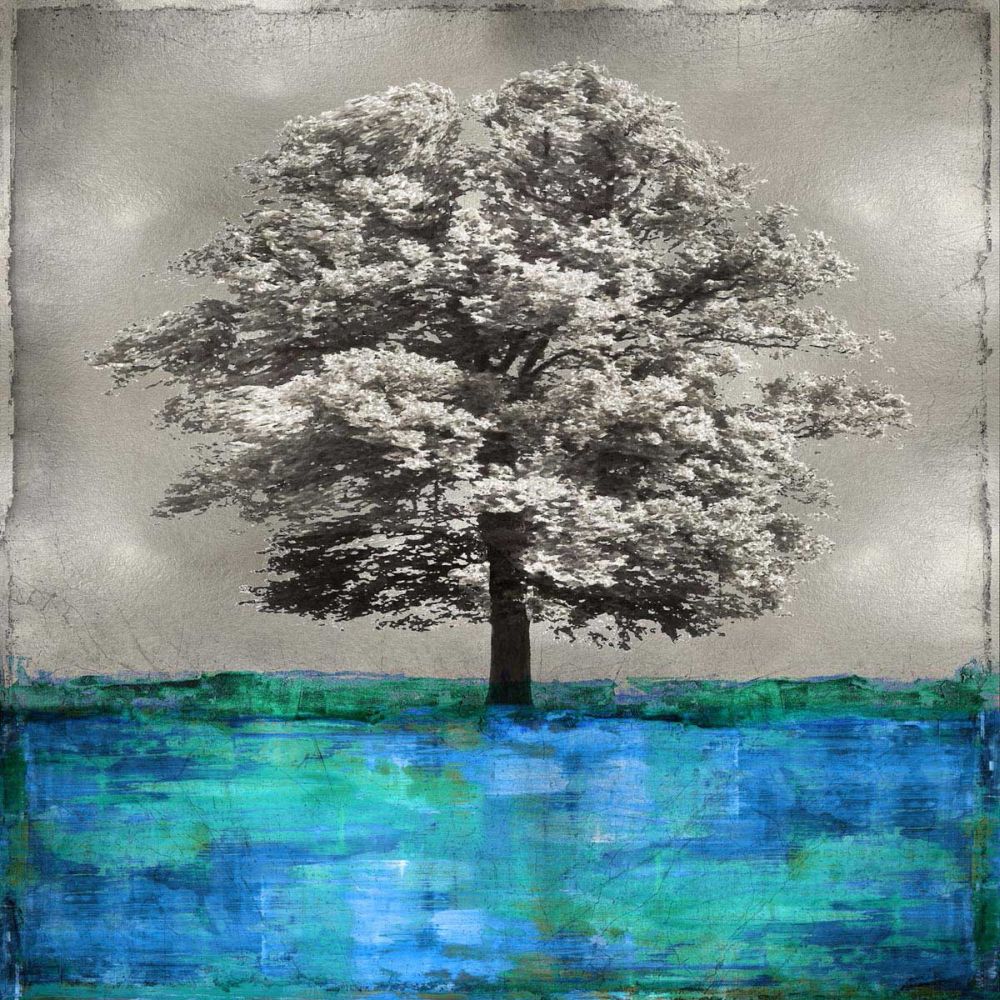 Stately - Blue on Silver