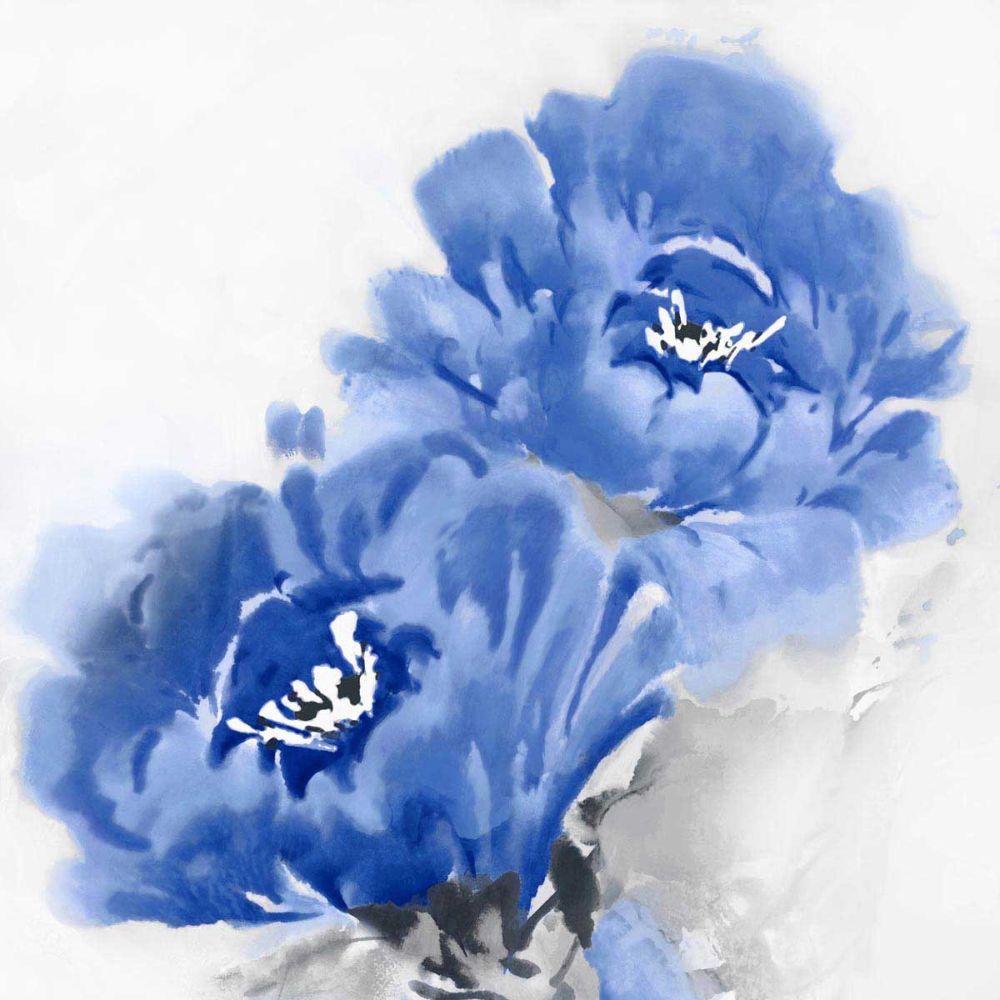 Flower Bloom in Indigo II