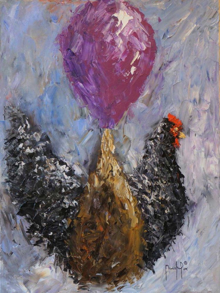 Rooster with Baloon