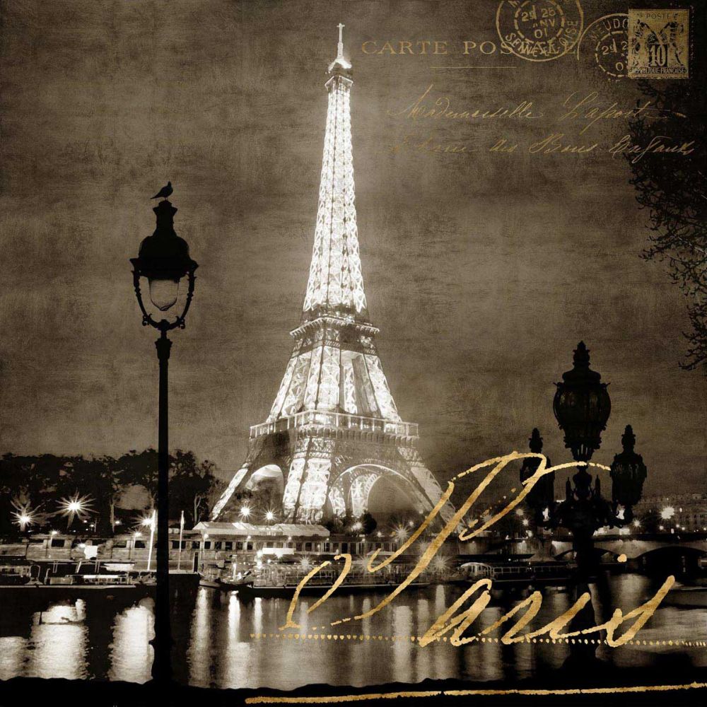 Paris At Night In Sepia