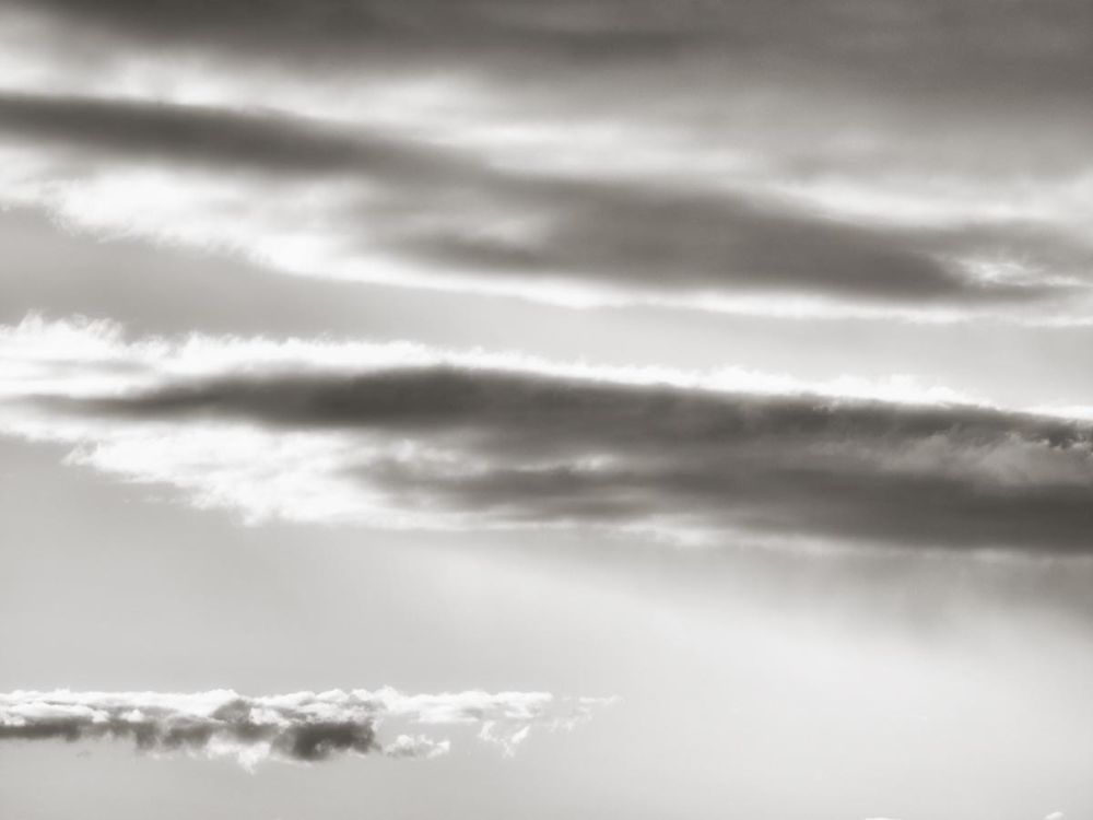 Black and white cloud formatio