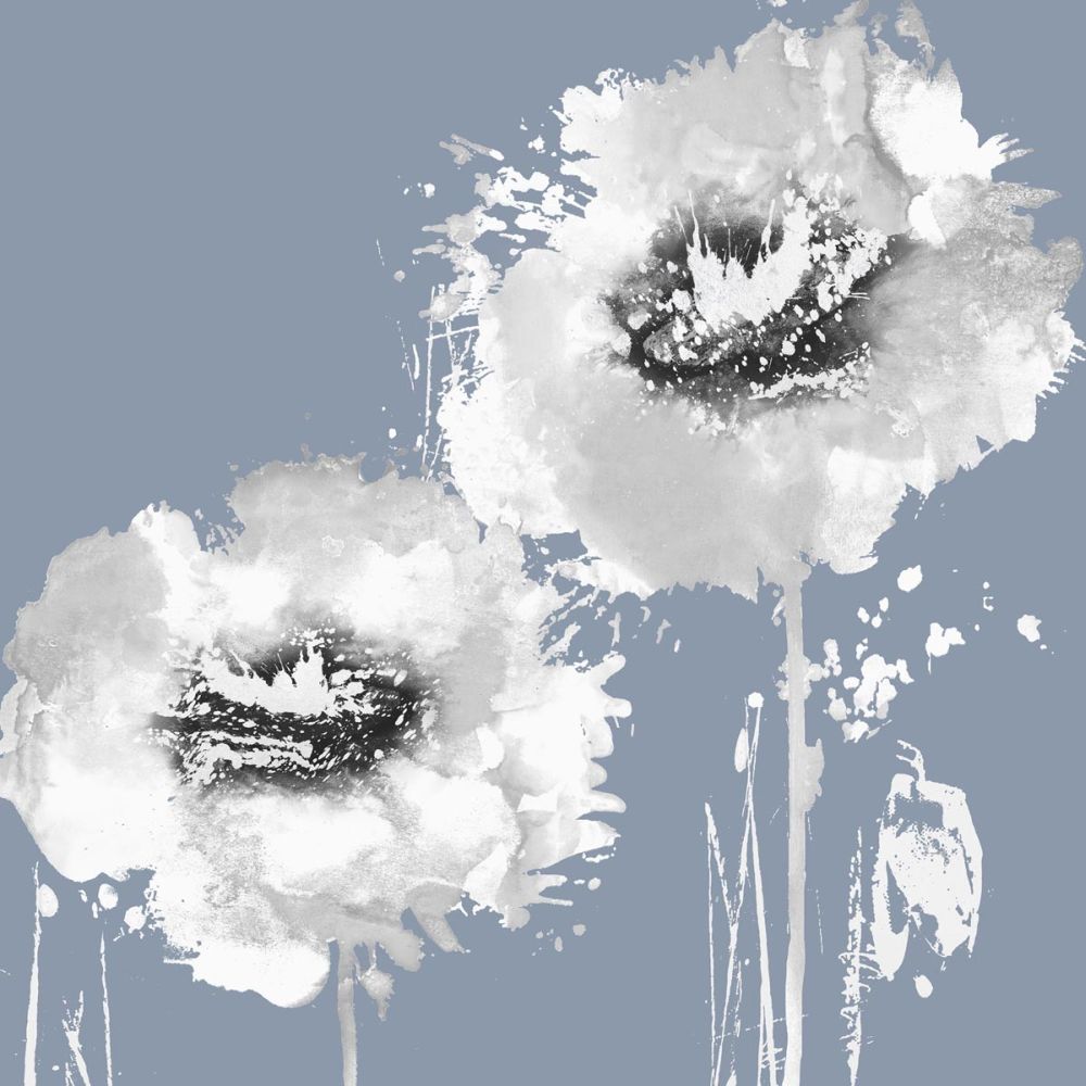 Flower Burst on Grey I