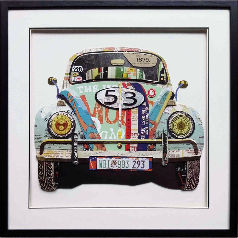 3D Papercut VW Beatle